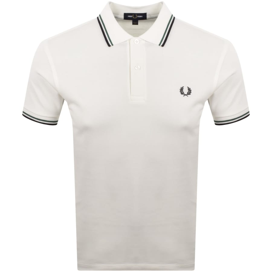 Fred Perry Twin Tipped Polo T Shirt White | Mainline Menswear us